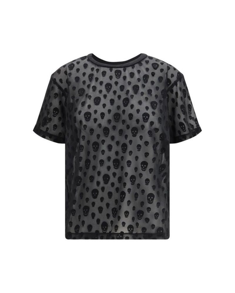 Alexander McQueen – Skull Print Sheer T-Shirt Black