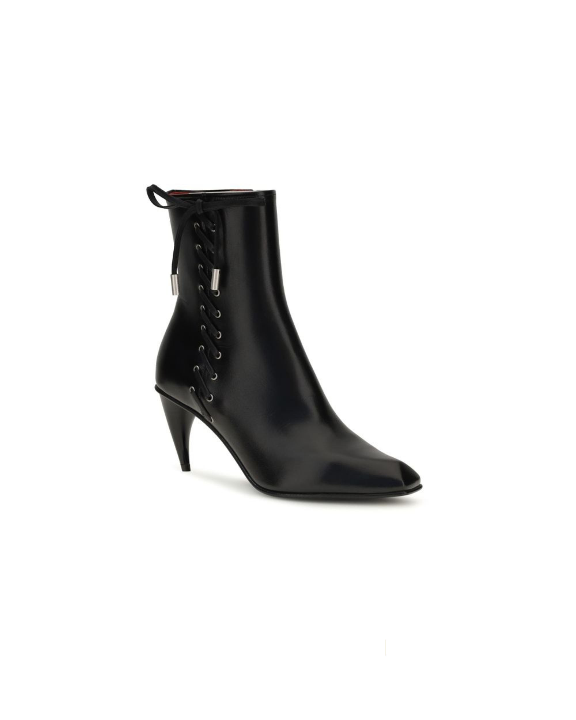 Alexander McQueen – Stivaletti in Pelle con Tacco Curvo