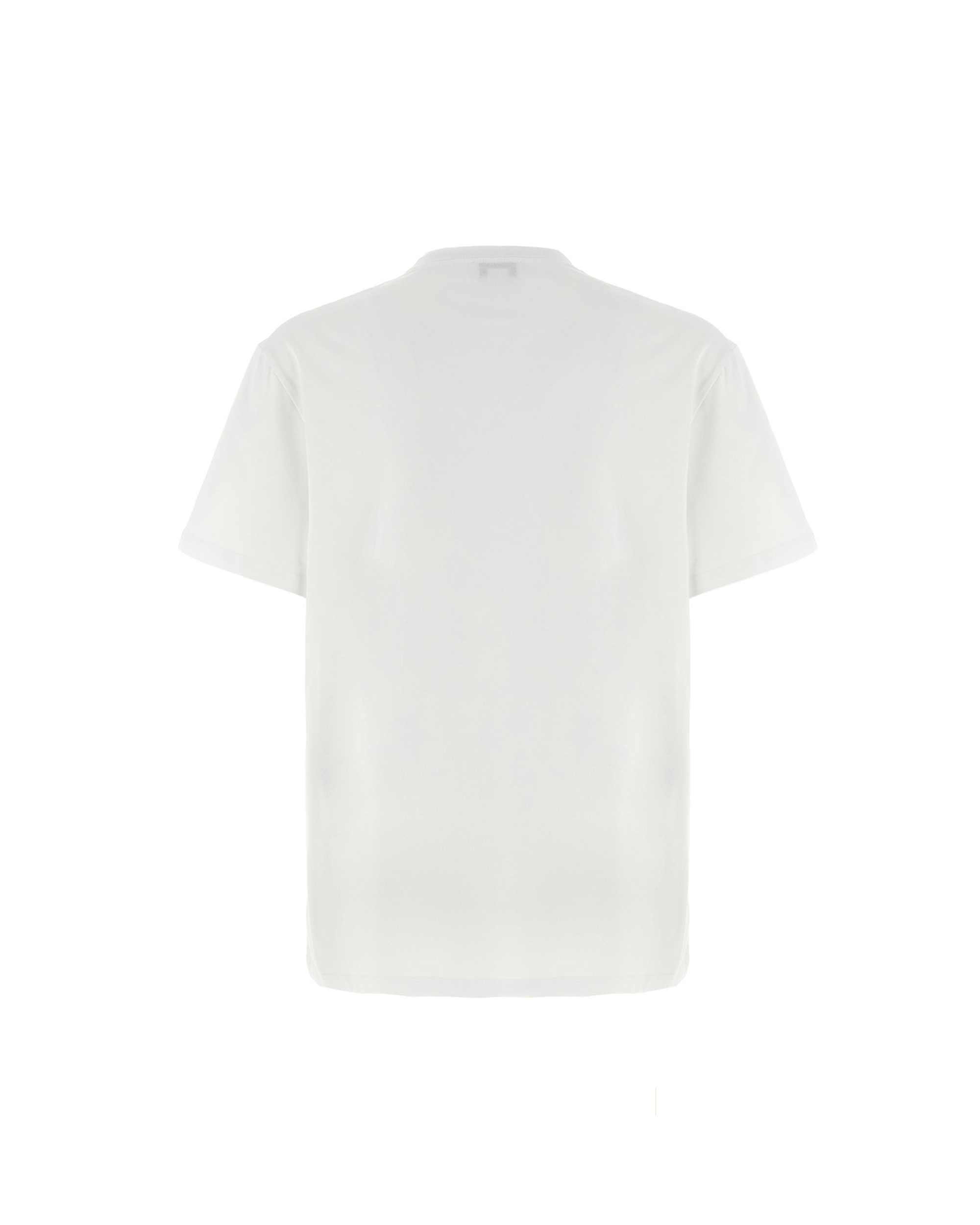 Alexander McQueen T-Shirt Bianca in Cotone con Logo Flock McQueen