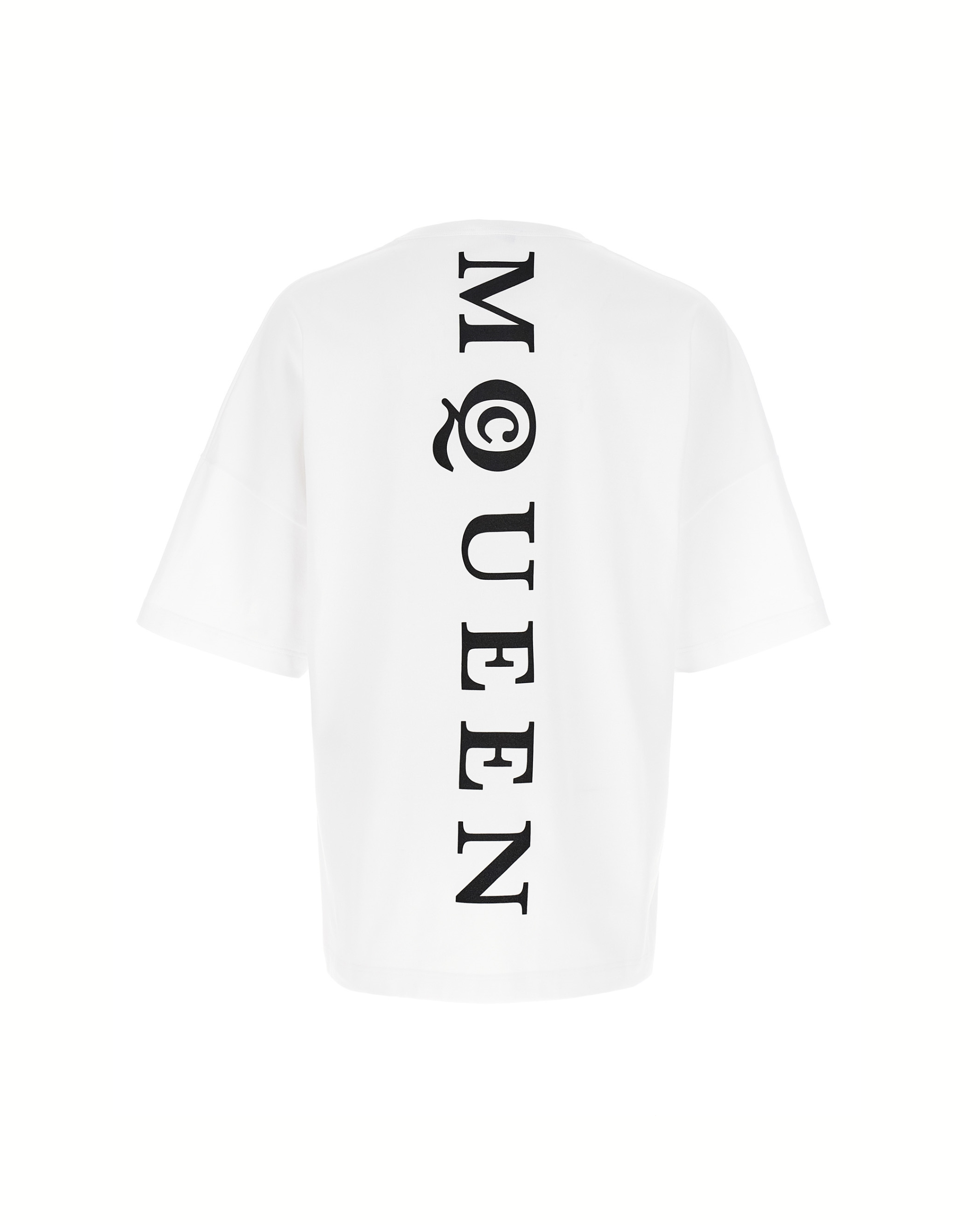 Alexander McQueen T-Shirt Oversize Bianca con Logo McQueen