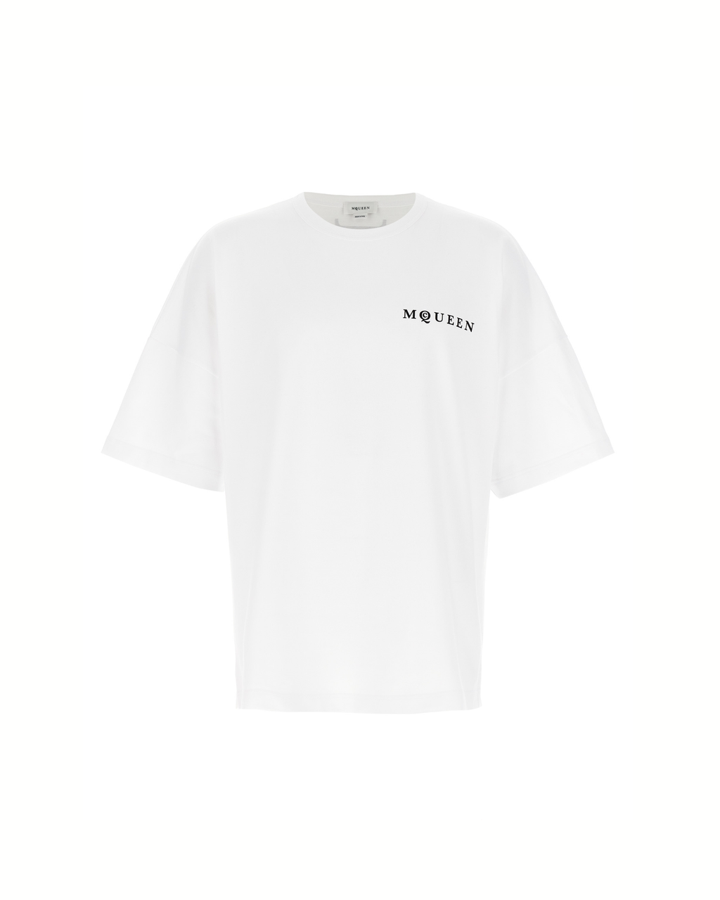 Alexander McQueen T-Shirt Oversize Bianca con Logo McQueen