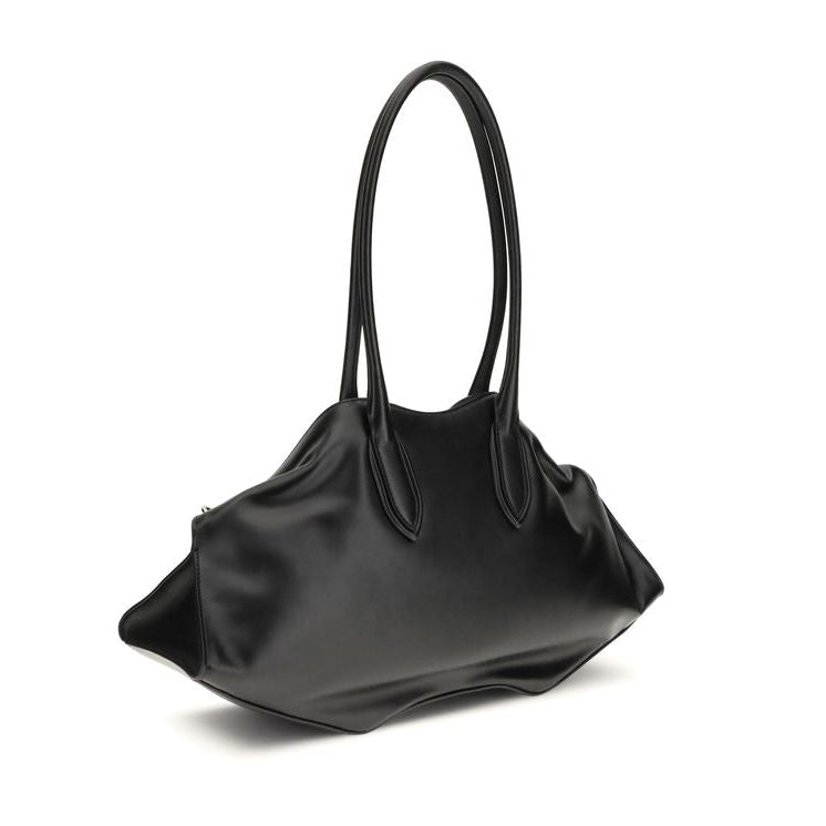 Alexander McQueen – The Manta Shoulder Bag in Pelle Nera – Collezione AW26