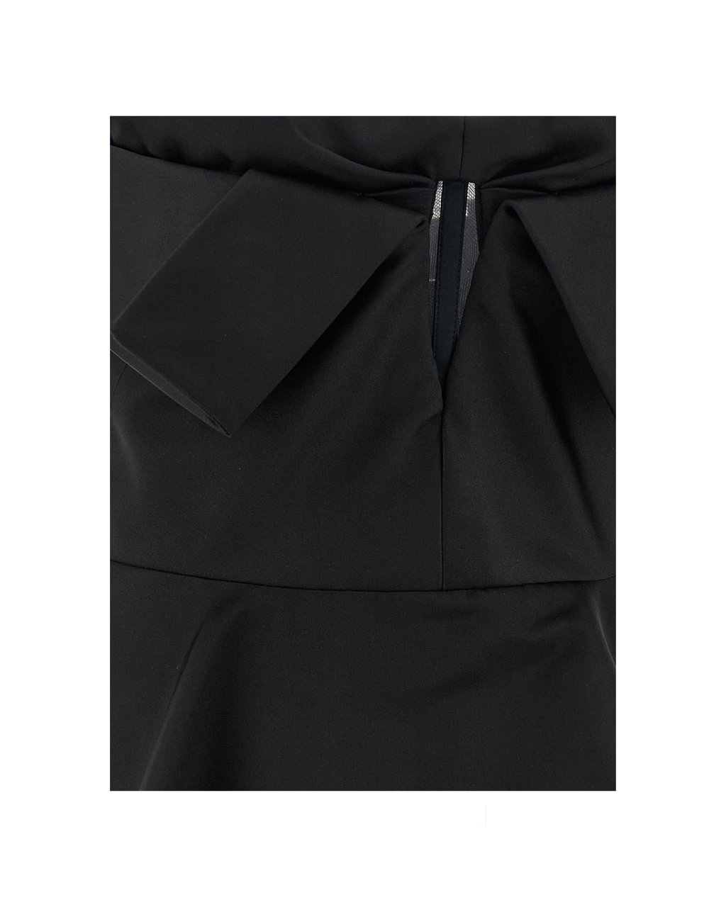 Alexander McQueen Top Bustier in Duchesse di Seta Nero con Drappeggio