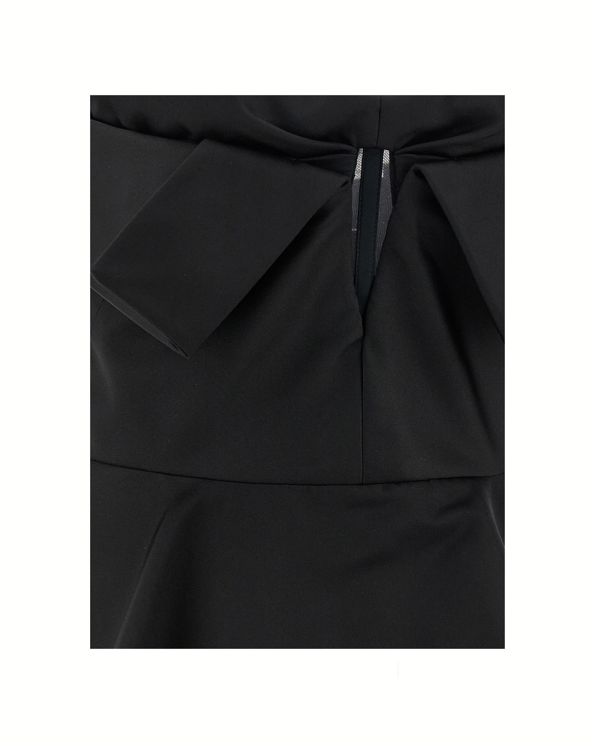 Alexander McQueen Top Bustier in Duchesse di Seta Nero con Drappeggio