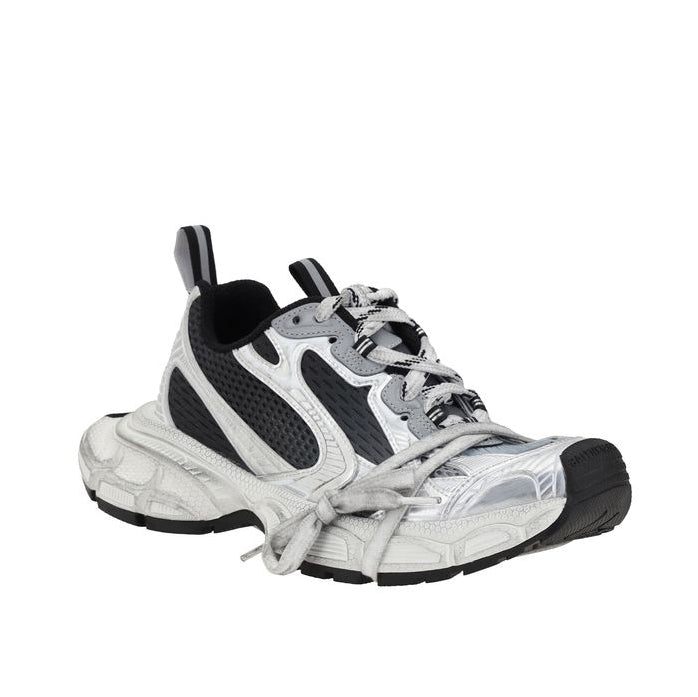 Balenciaga – 3XL Gradient Sneakers Donna in Mesh Nero e Argento – Collezione SS26