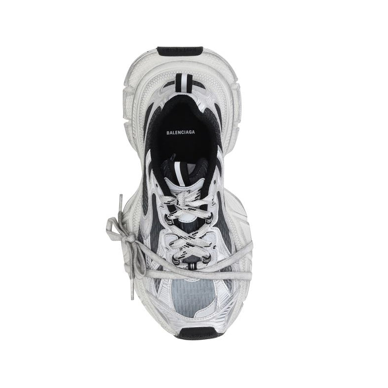 Balenciaga – 3XL Gradient Sneakers Donna in Mesh Nero e Argento – Collezione SS26