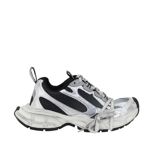 Balenciaga – 3XL Gradient Sneakers Donna in Mesh Nero e Argento – Collezione SS26