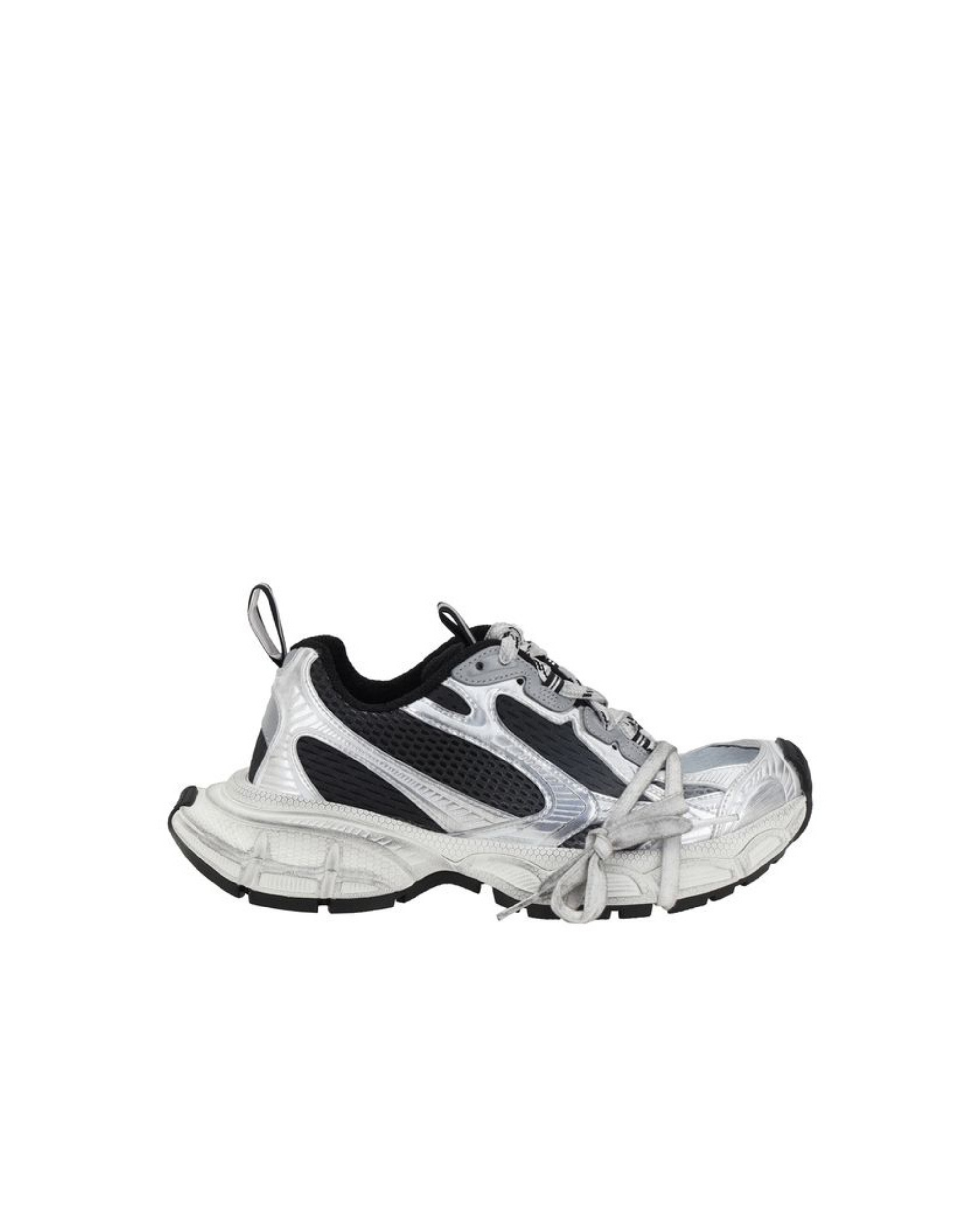 Balenciaga – 3XL Gradient Sneakers Donna in Mesh Nero e Argento – Collezione SS26