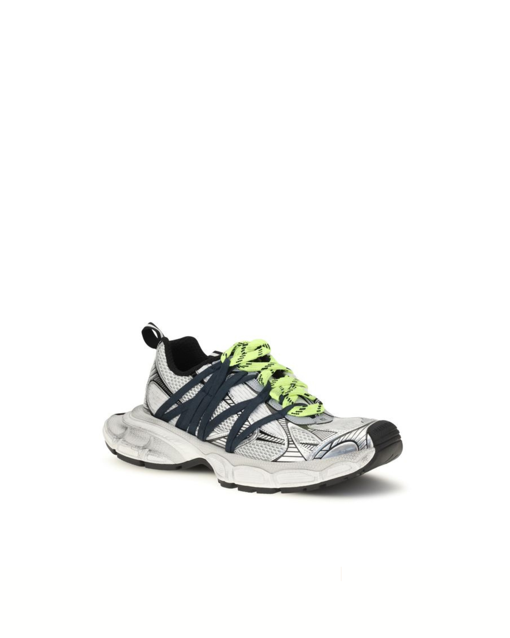 Balenciaga 3XL Interlace Sneakers Bianco, Blu e Verde Fluo