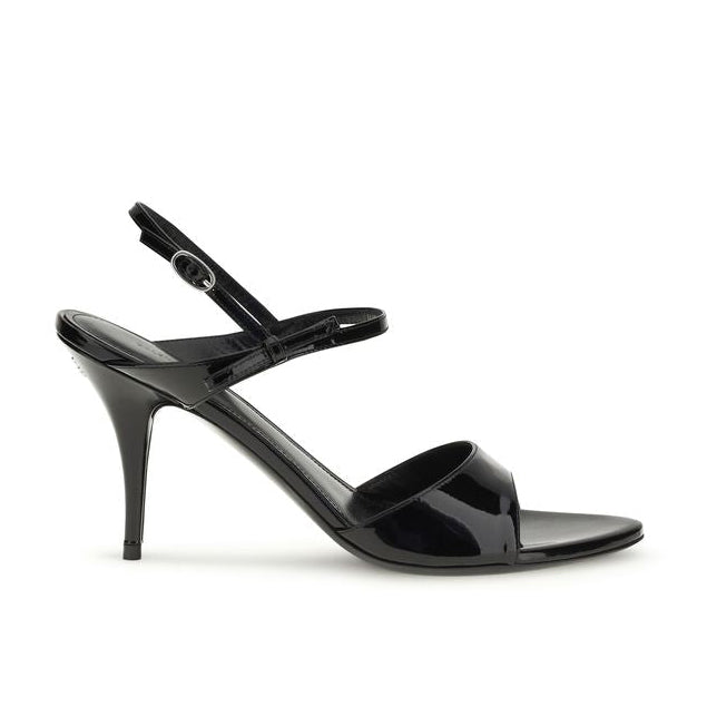 Balenciaga – Avenue Bow Patent Sandals Black