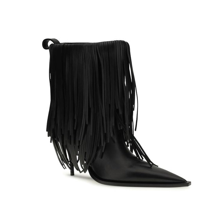 Balenciaga – Avenue Fringe Ankle Boots Black