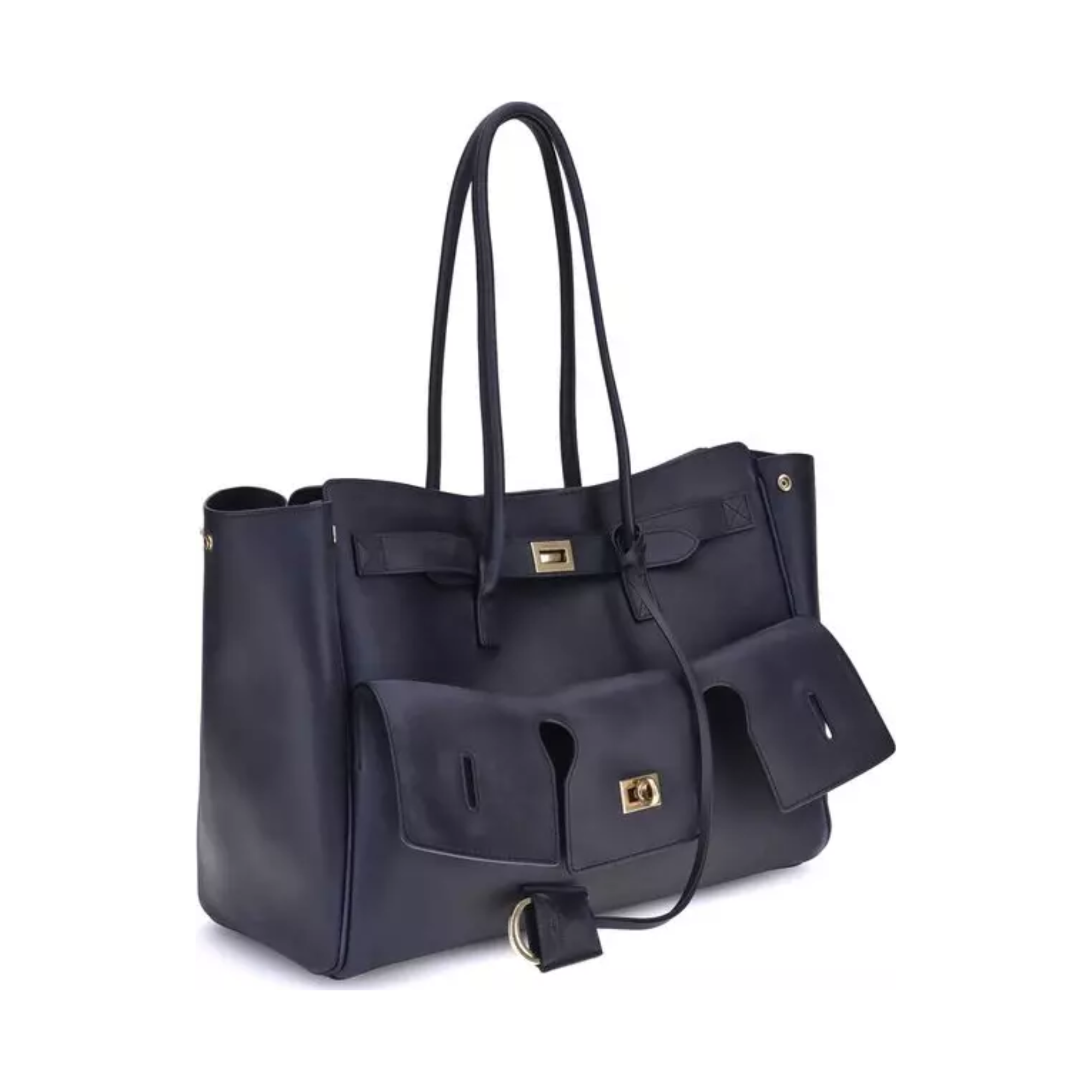 Balenciaga - Blue Calf Leather Bos Taurus Shoulder Bag