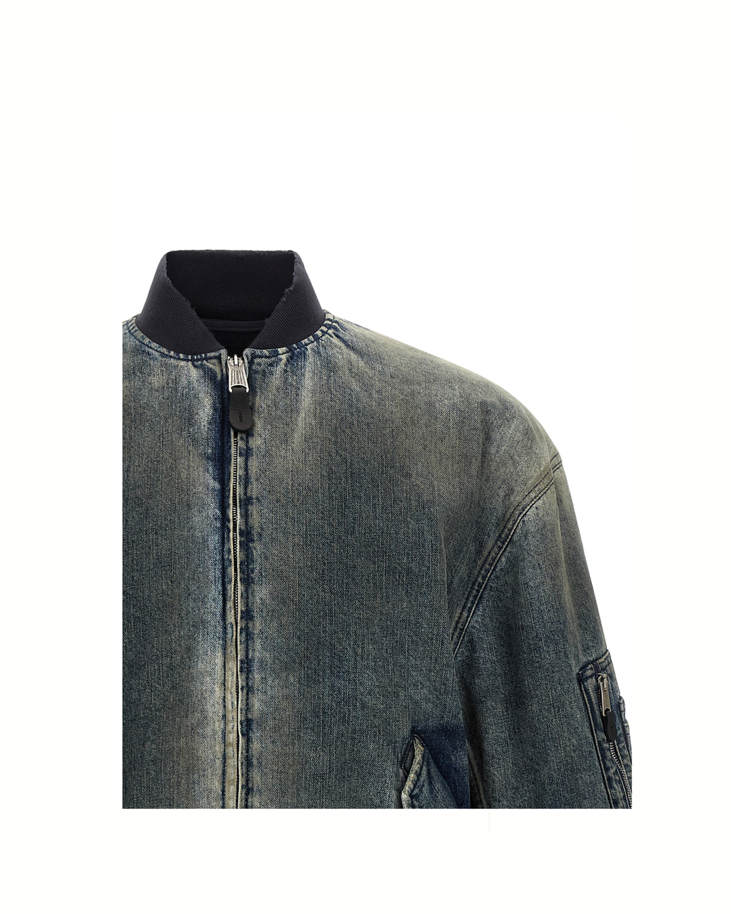 Balenciaga Bomber Standard Jacket Stone-Washed Denim