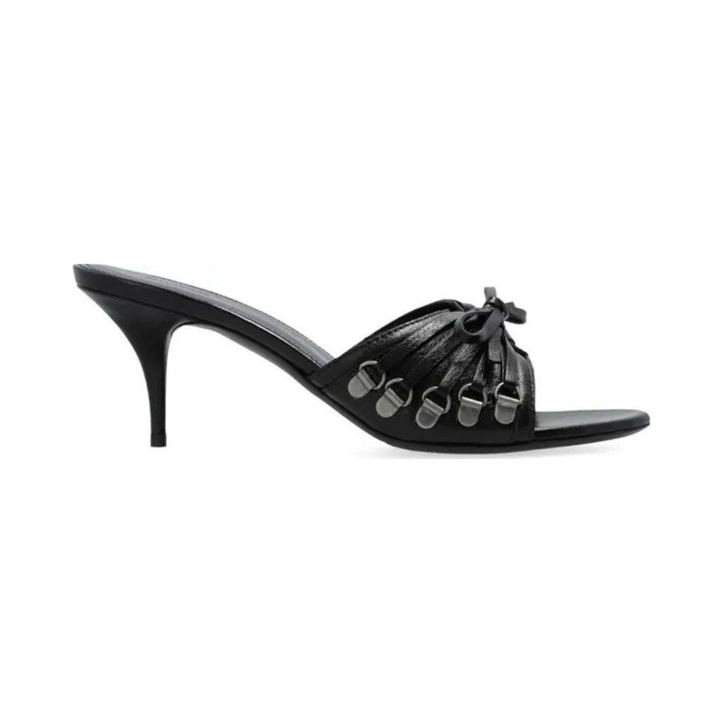 Balenciaga - Cagole 80mm Sandal - Black Leather