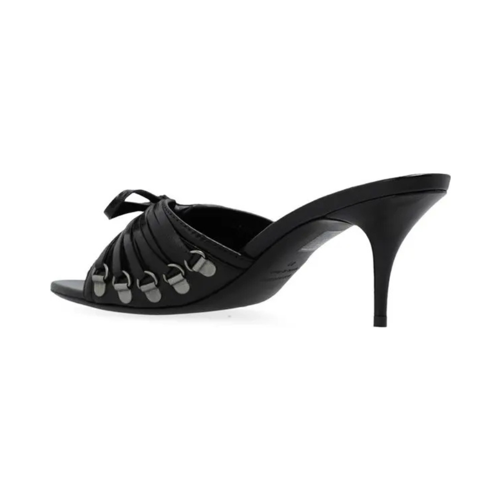 Balenciaga - Cagole 80mm Sandal - Black Leather