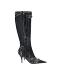 Balenciaga – Cagole High Boots - Denim Nero