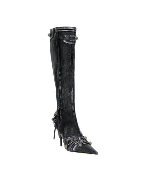Balenciaga – Cagole High Boots - Denim Nero