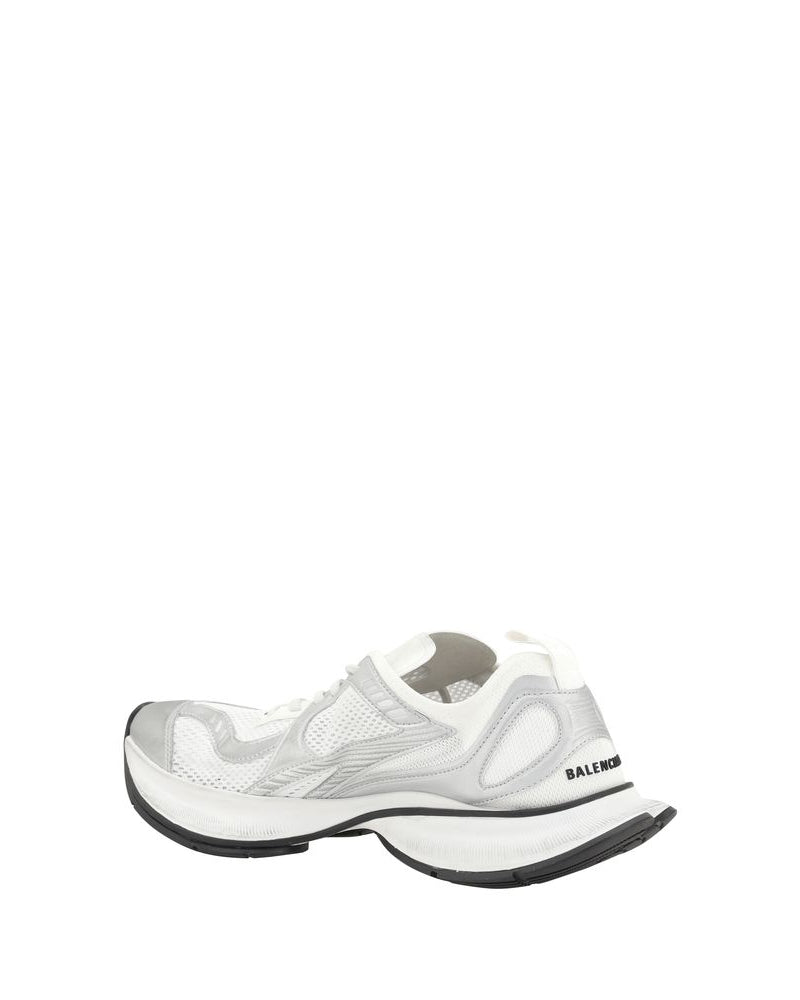Balenciaga – Circuit Sneakers Bianco e Argento con Suola Platform – Collezione SS26
