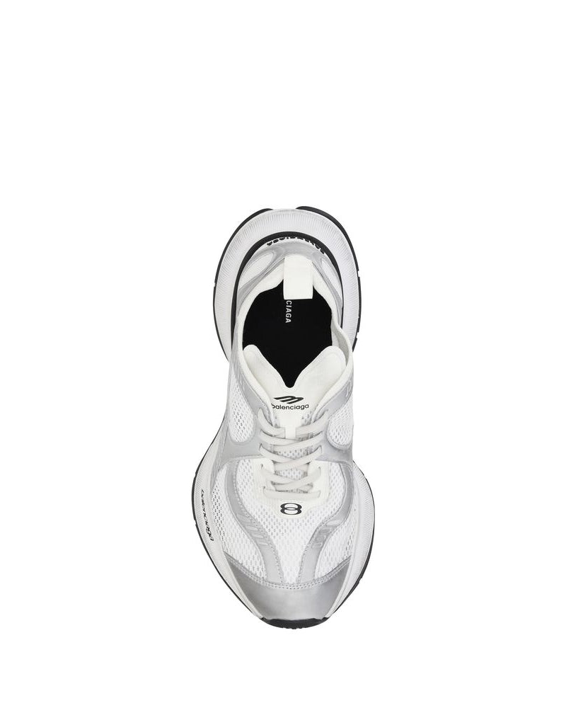Balenciaga – Circuit Sneakers Bianco e Argento con Suola Platform – Collezione SS26