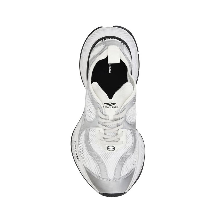 Balenciaga – Circuit Sneakers Bianco e Argento con Suola Platform – Collezione SS26
