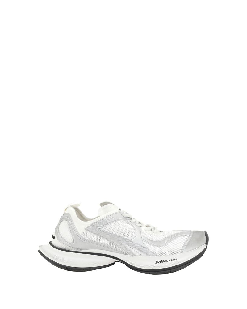 Balenciaga – Circuit Sneakers Bianco e Argento con Suola Platform – Collezione SS26