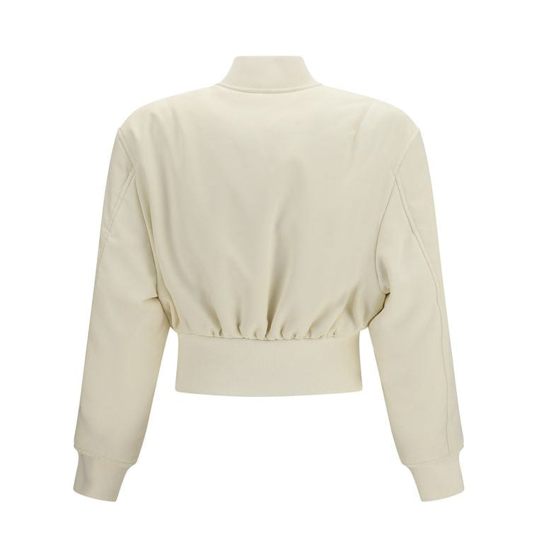 Balenciaga – Cropped Technical Faille Bomber Jacket Cream
