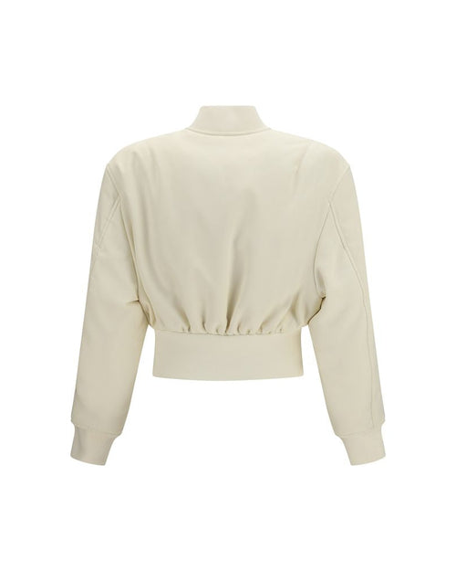 Balenciaga – Cropped Technical Faille Bomber Jacket Cream
