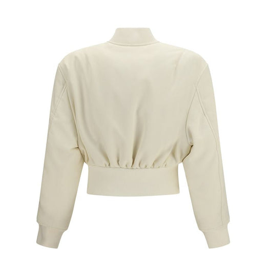 Balenciaga – Cropped Technical Faille Bomber Jacket Cream