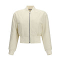 Balenciaga – Cropped Technical Faille Bomber Jacket Cream
