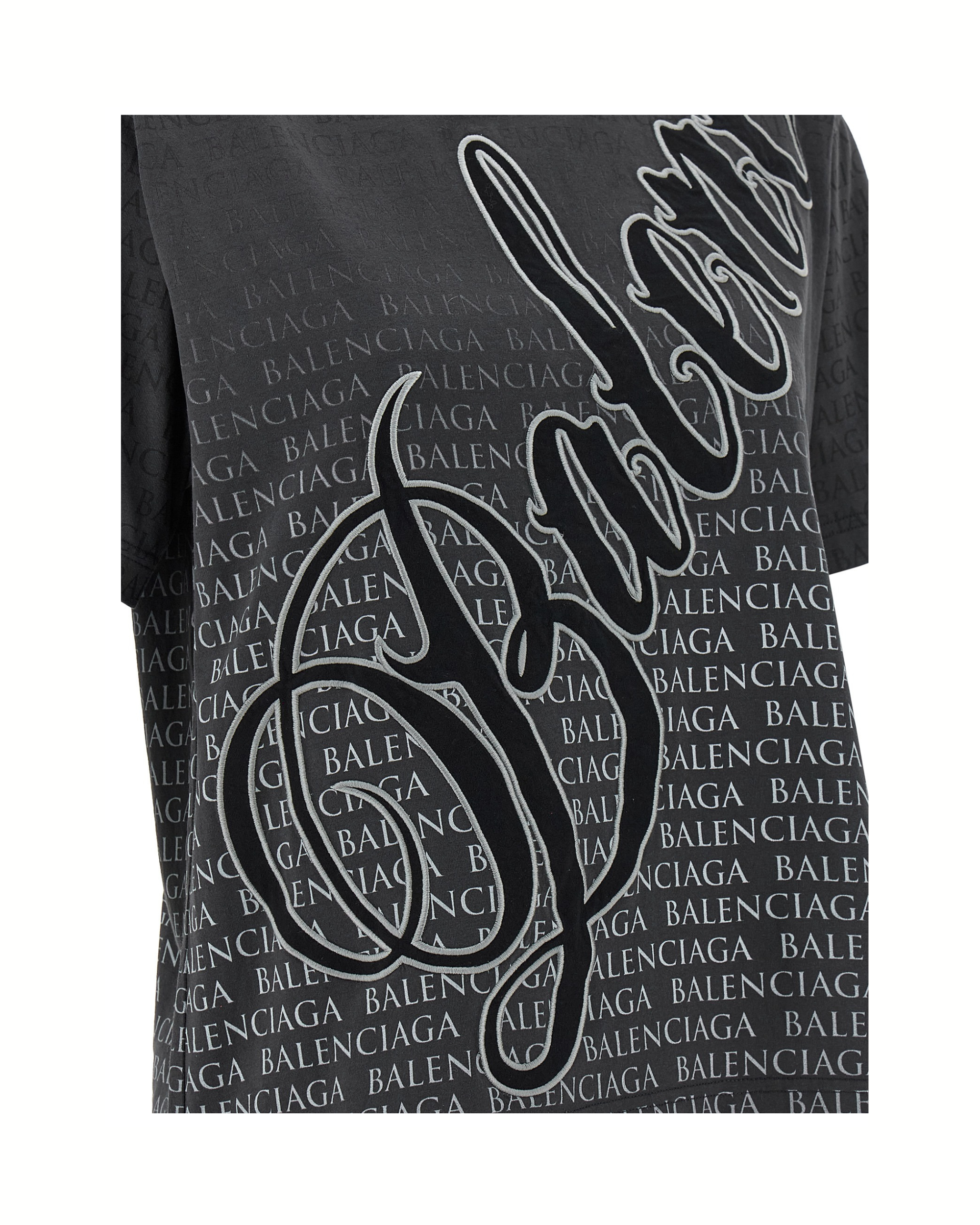 Balenciaga Cursive Logo Oversized T-Shirt