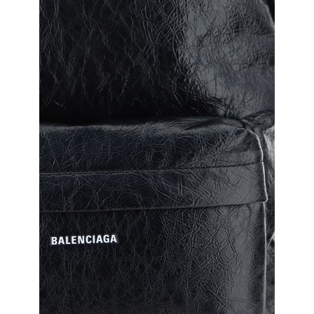 Balenciaga – Explorer Leather Backpack Black
