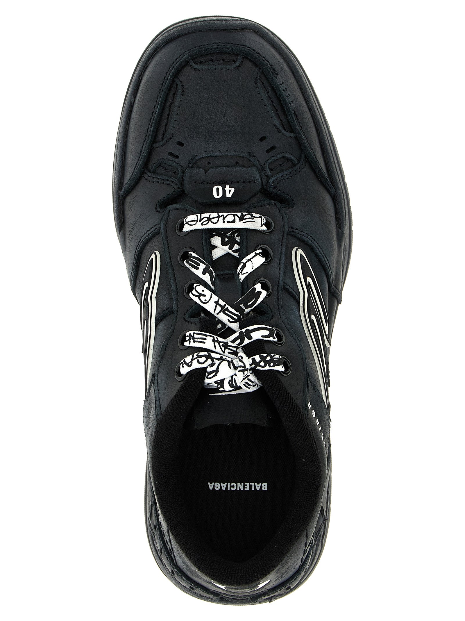 Balenciaga Hamptons Worn-Out Sneakers Nere