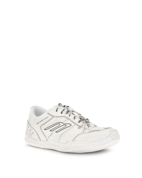 Balenciaga – Hamptons Worn-Out Sneakers in Pelle Bianca – Collezione SS26