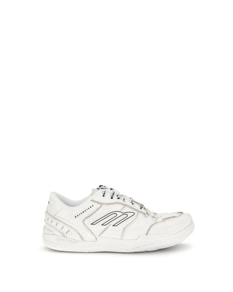 Balenciaga – Hamptons Worn-Out Sneakers in Pelle Bianca – Collezione SS26