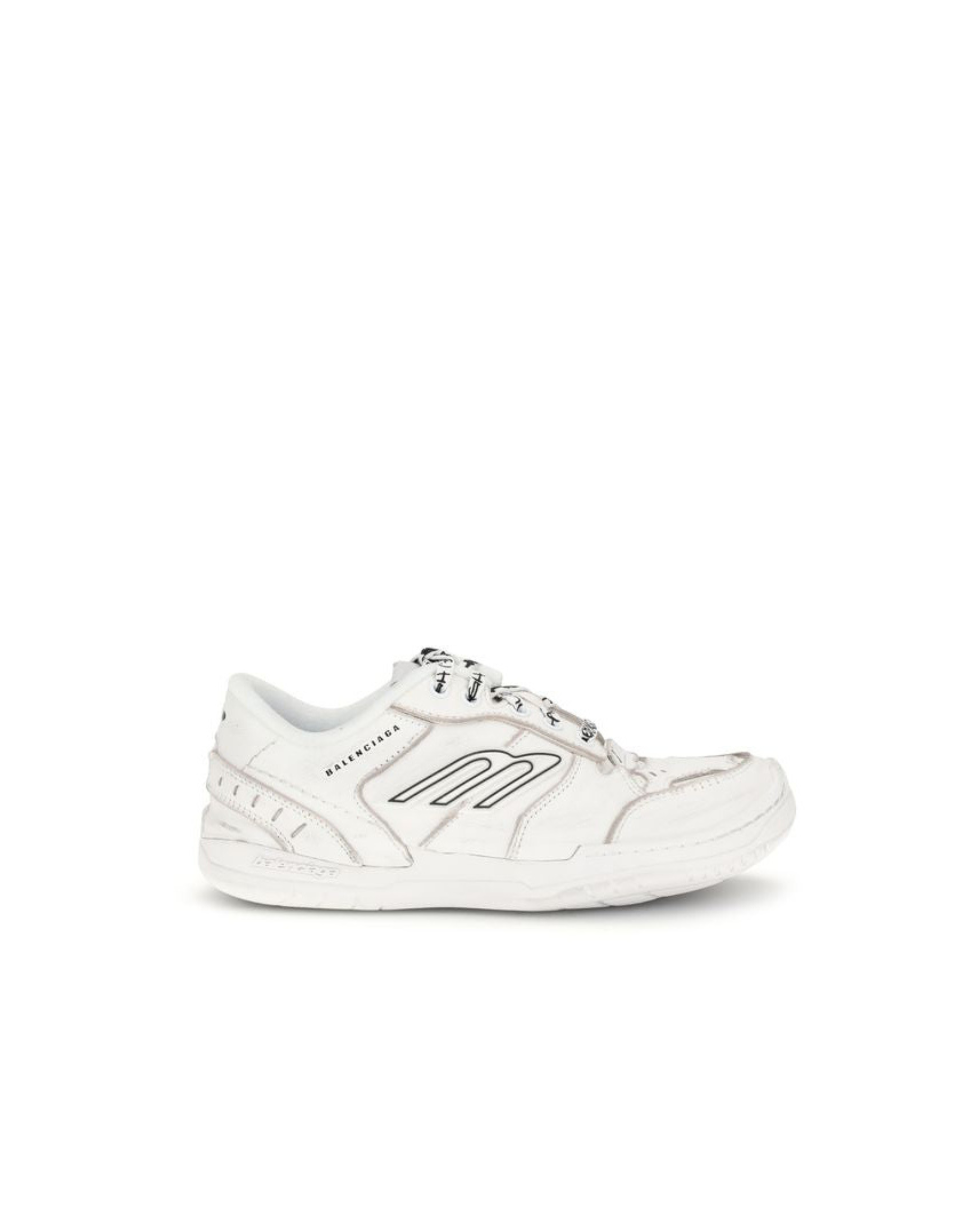 Balenciaga – Hamptons Worn-Out Sneakers in Pelle Bianca – Collezione SS26