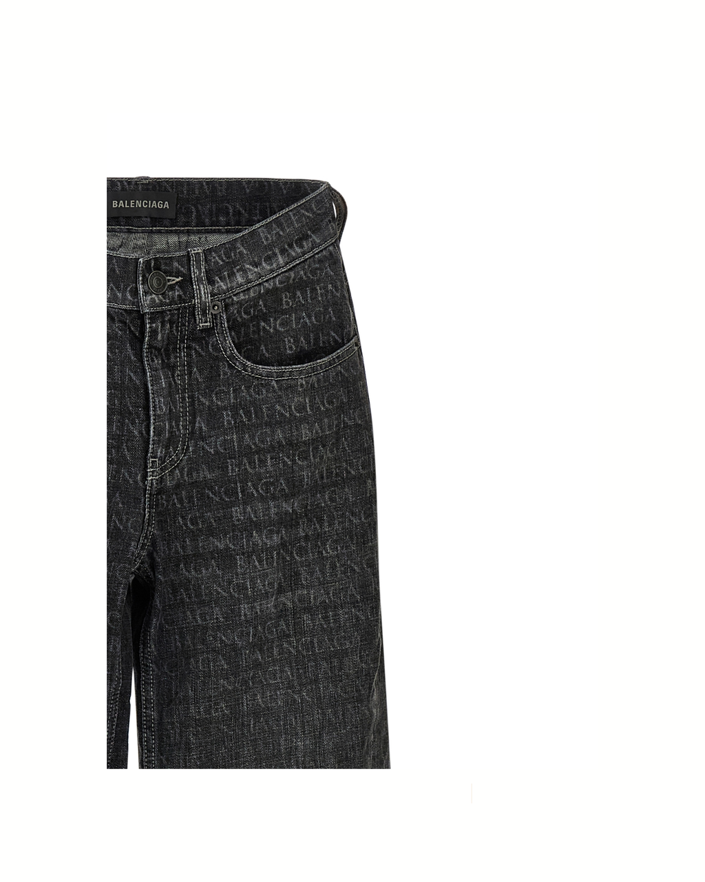 Balenciaga Laser Monogram Wide Leg Jeans