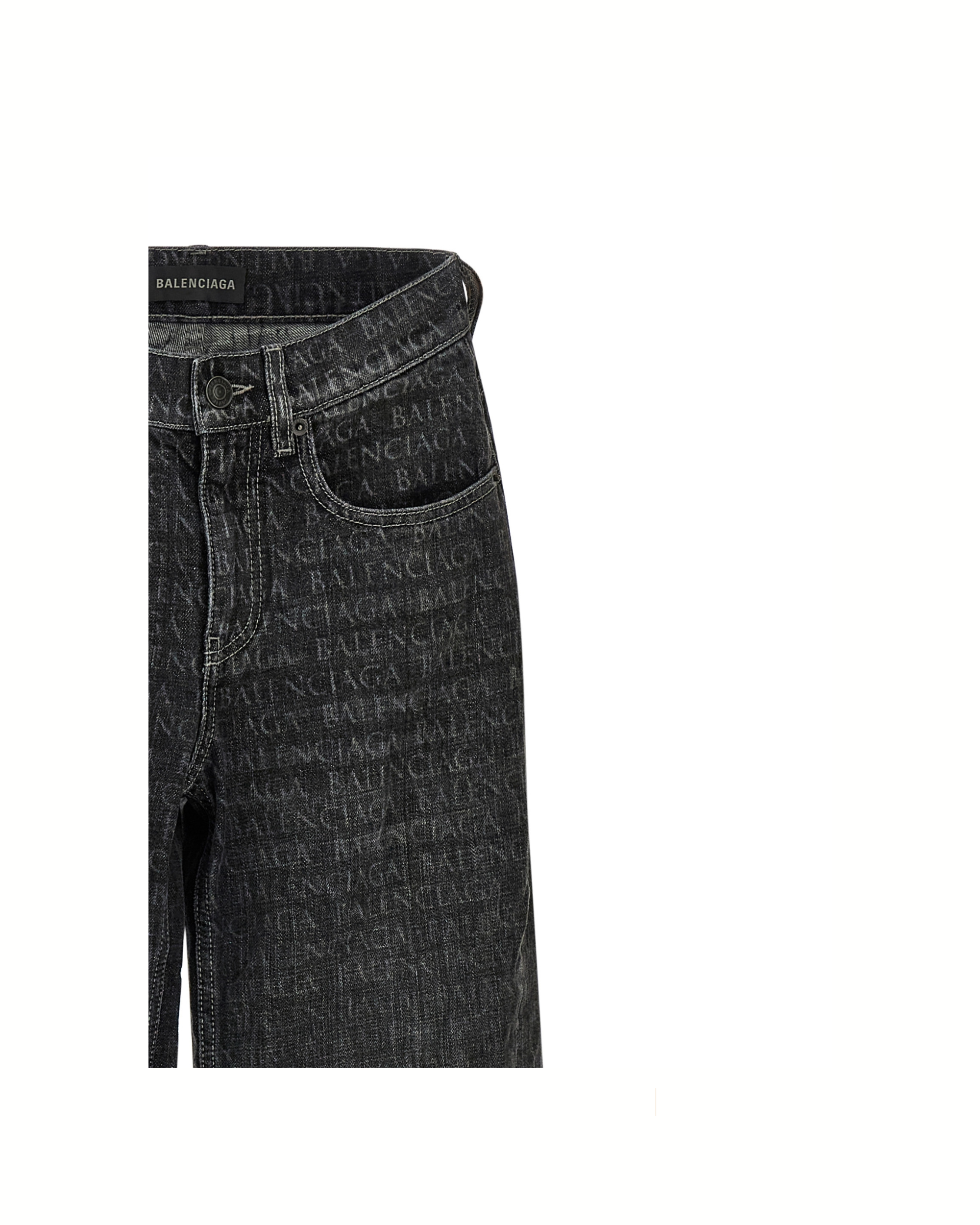 Balenciaga Laser Monogram Wide Leg Jeans