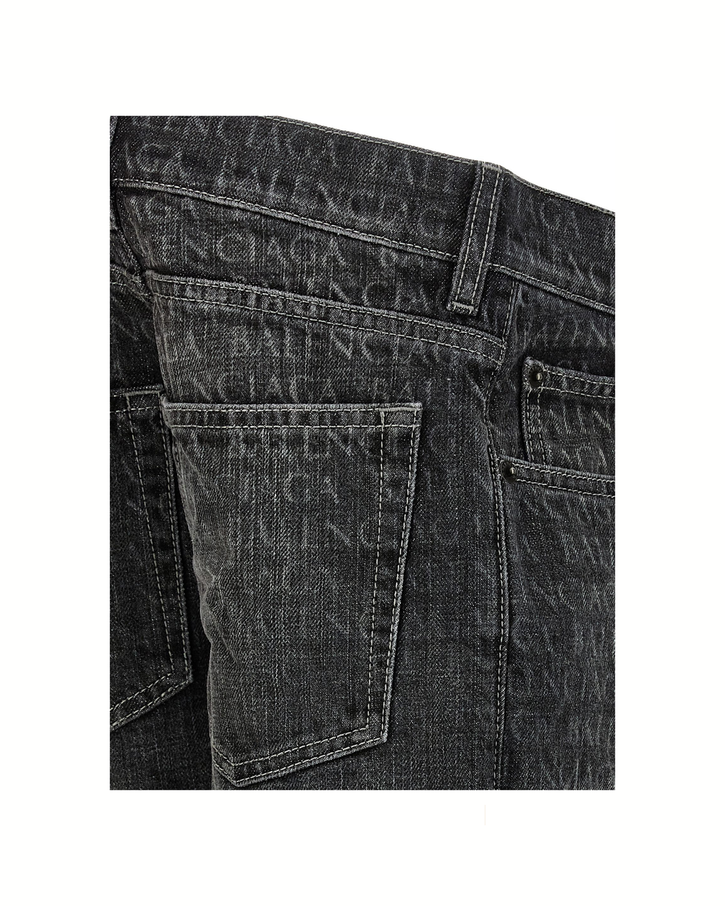 Balenciaga Laser Monogram Wide Leg Jeans