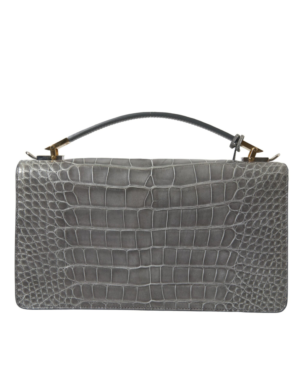 Balenciaga – Le Dix Pochette Alligator Leather Medium Shoulder Bag Grey