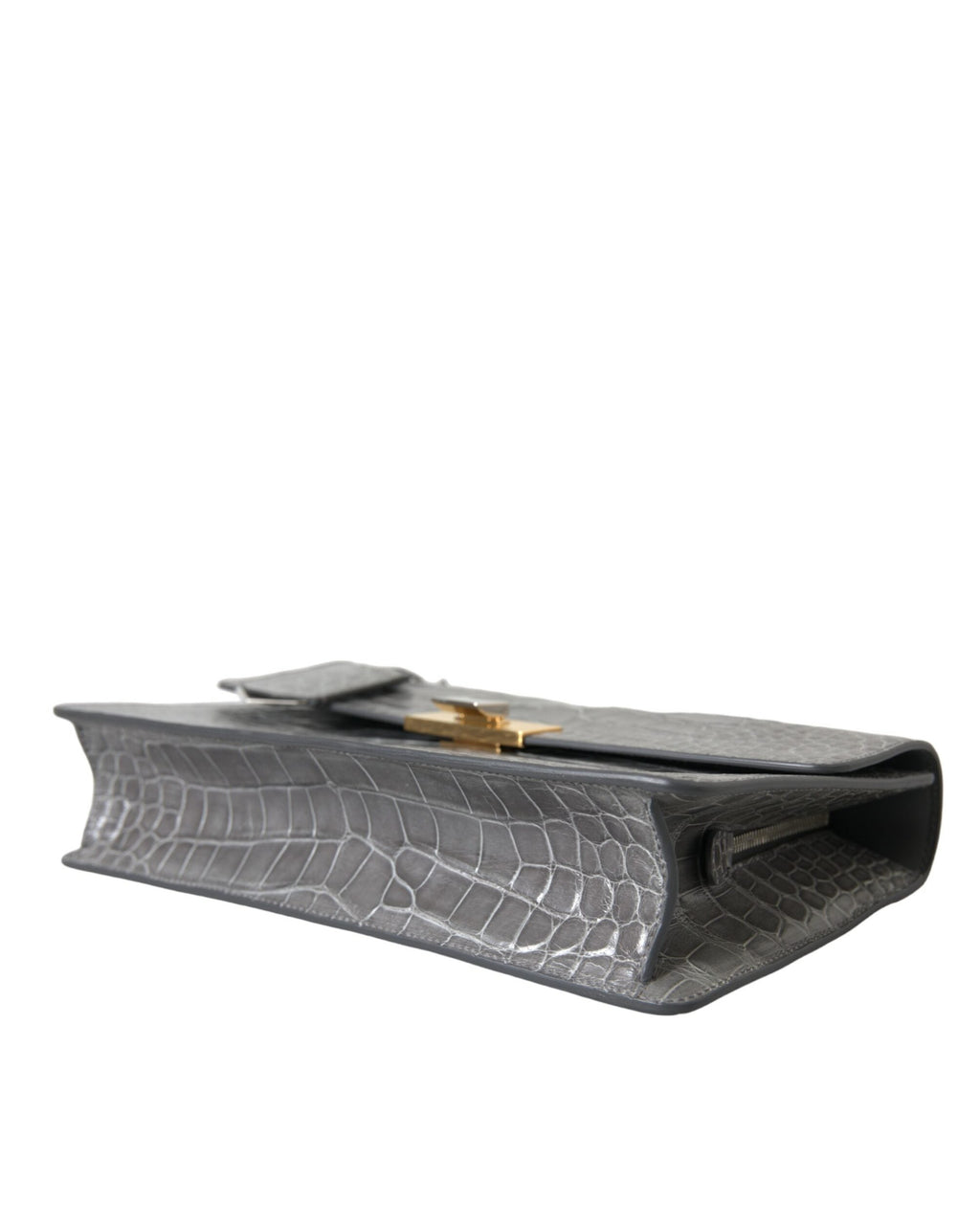 Balenciaga – Le Dix Pochette Alligator Leather Medium Shoulder Bag Grey