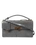 Balenciaga – Le Dix Pochette Alligator Leather Medium Shoulder Bag Grey