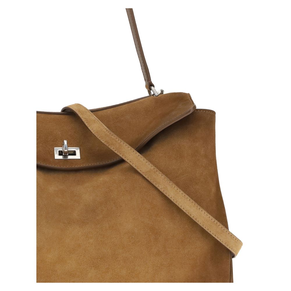 Balenciaga – Medium Rodeo Bag in Suede Cerato Marrone – Collezione SS26