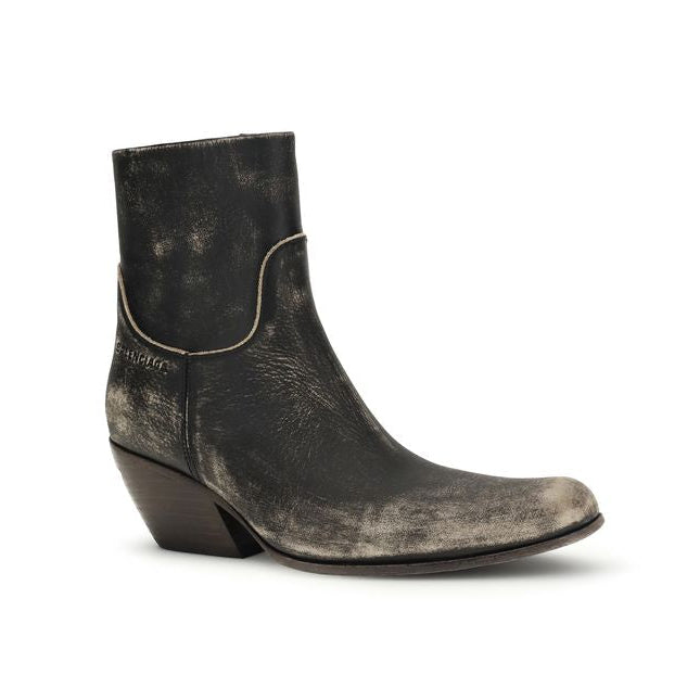 Balenciaga – Memphis Ankle Boots Distressed Black