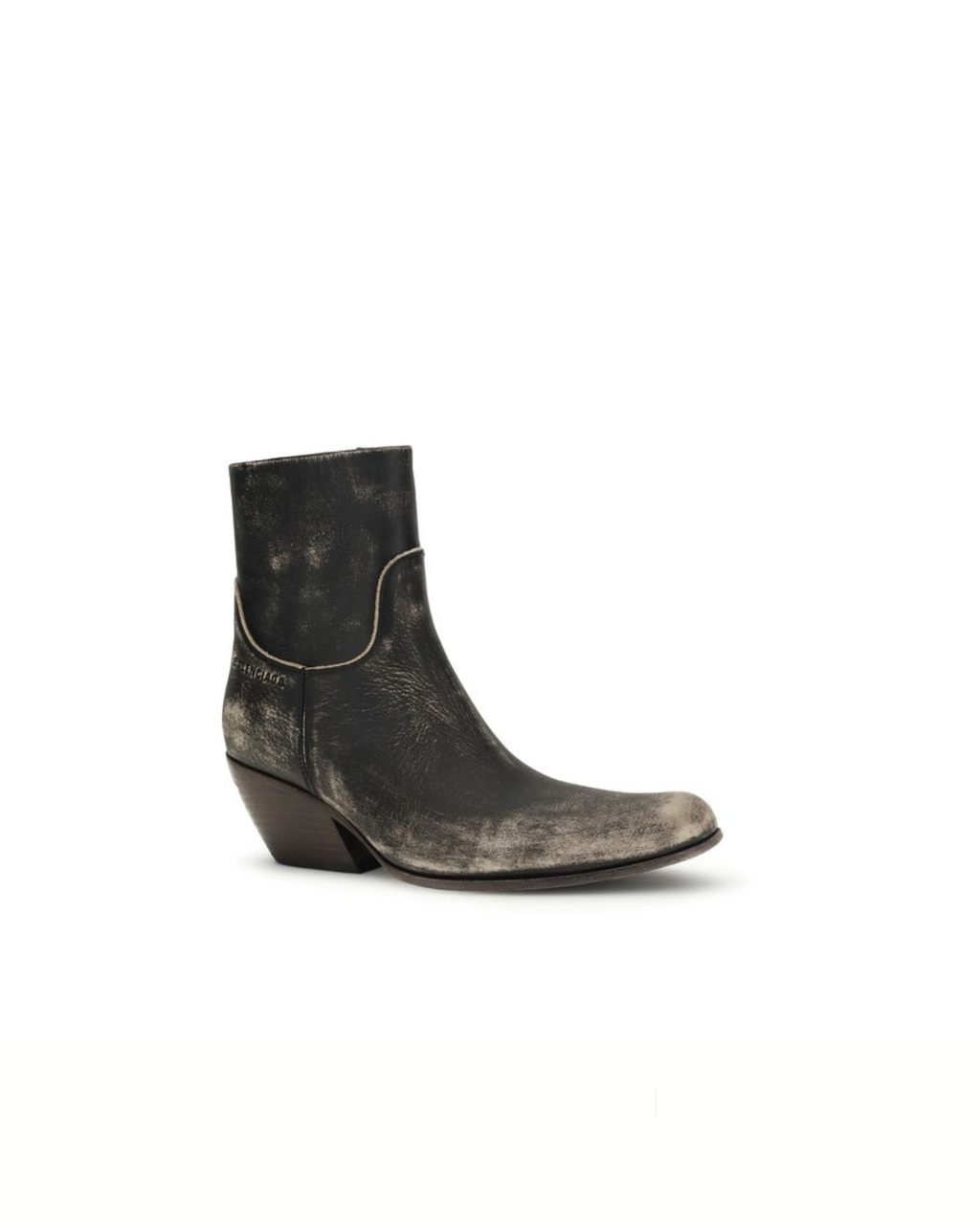 Balenciaga Memphis Ankle Boots in Pelle Distressed Nera