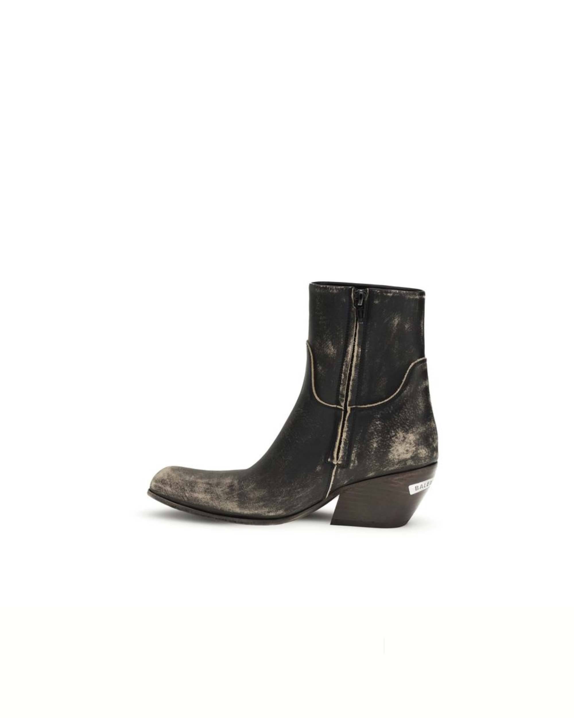 Balenciaga Memphis Ankle Boots in Pelle Distressed Nera