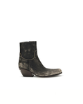Balenciaga Memphis Ankle Boots in Pelle Distressed Nera