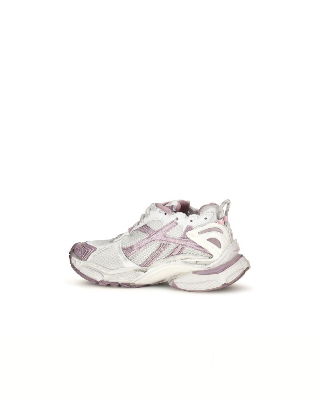 Balenciaga Runner Glitter Sneakers White / Pink