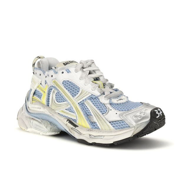 Balenciaga – Runner Mesh Sneakers White / Light Blue / Yellow