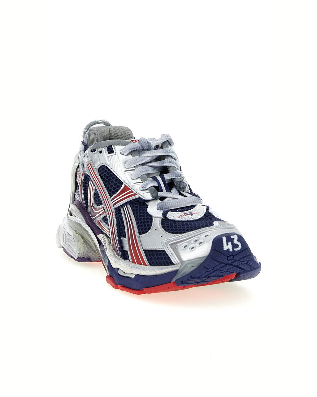 Balenciaga Runner Sneakers Multicolor Silver / Navy / Red
