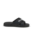 Balenciaga – Sandali Slide Neri con Logo Balenciaga a Contrasto